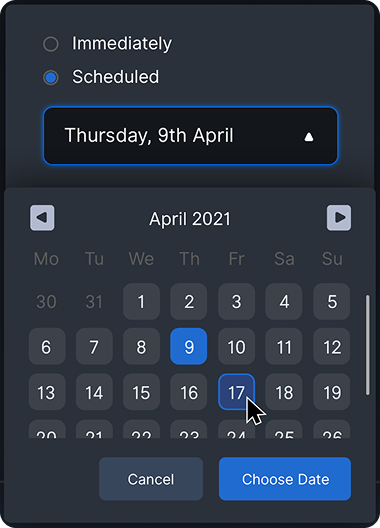Schedule software updates